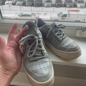 Gray Nike Air Force Ones!